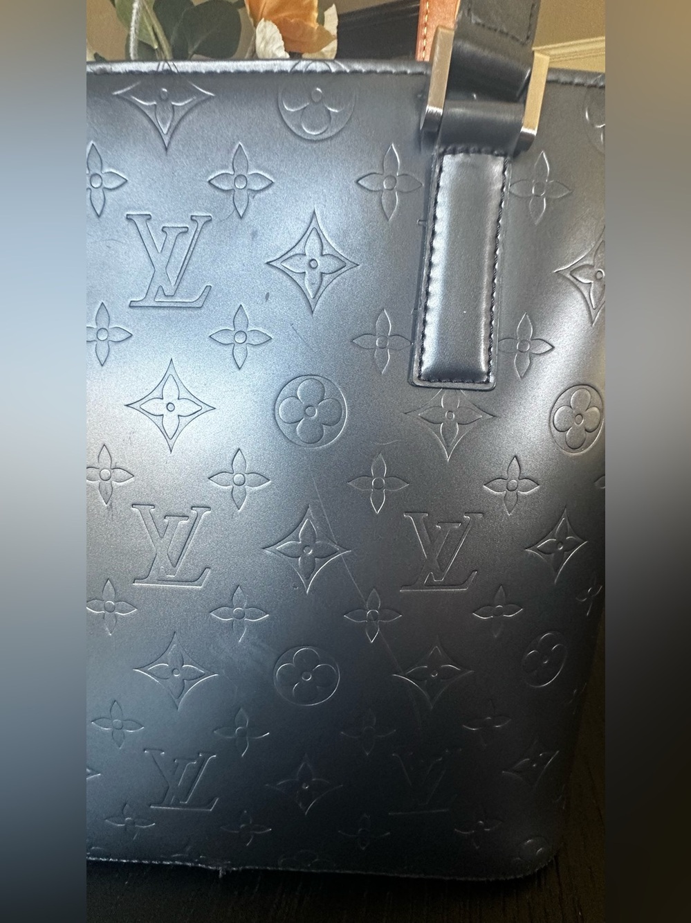 AUTHENTIC LOUIS VUITTON MAT STOCKTON VERNIS SHOULDER TOTE BAG - Picture 9 of 16